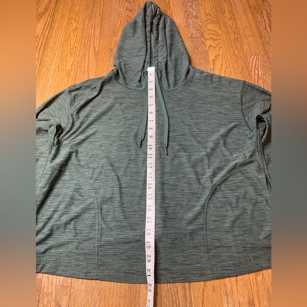Old Navy Breathe ON Go-Dry Hoodie | Green Heathered Thumbholes - Large - Picture 6 of 8
